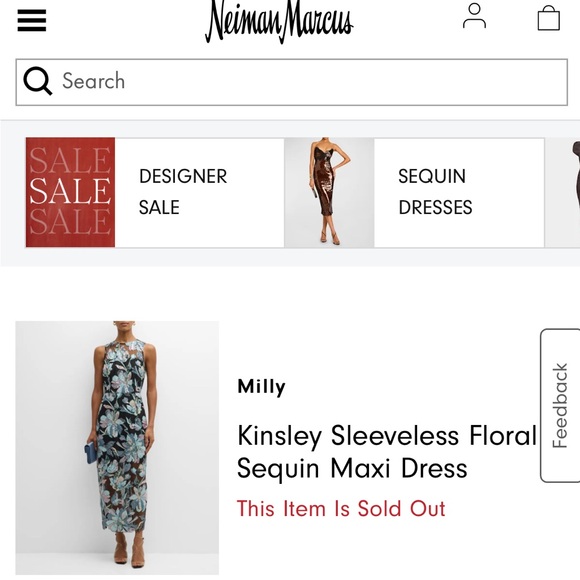 Milly Kinsley Painted Petals Sequin Dress NWT - Picture 2 of 8